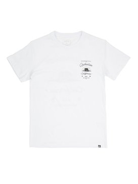 quiksilver, Camiseta Juvenil Estampa Frente e Costas Quiksilver, WHITE (wht) QK CAM BAS M/C JUV BEAR STATE BR68112033