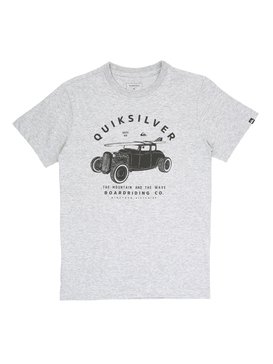 quiksilver, Camiseta Juvenil Estampa Frontal Quiksilver, MESCLA CLARO (mec) QK CAM BAS M/C JUV HOT LOG BR68112034