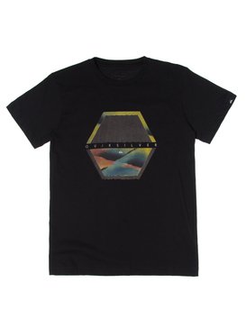 quiksilver, Camiseta Juvenil Estampa Frontal Quiksilver, BLACK (blk) QK CAM BAS M/C JUV COMFORT PLACE BR68112043