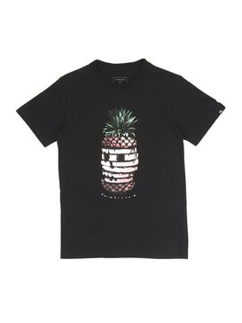 quiksilver, Camiseta Juvenil Estampa Frontal Quiksilver, BLACK (blk) QK CAM BAS M/C JUV HOT PINEAPPLE BR68112044