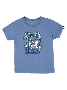 quiksilver, Camiseta Juvenil Manga Curta Estampa Frontal Quiksilver, SKY * (sky) QK CAM BAS M/C KIDS PALM DOG BR68112052