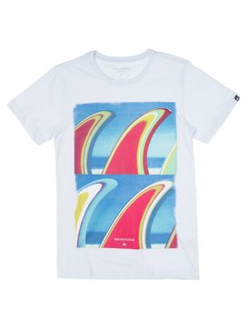 quiksilver, Camiseta Manga Curta Juvenil Fin Fanatic Quiksilver, WHITE (wht) QK CAM BAS M/C JUV FIN FANATIC BR68112078