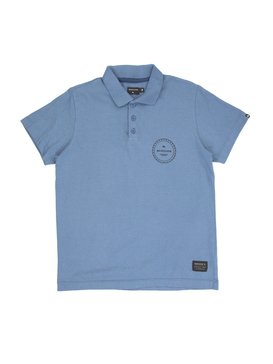 quiksilver, Polo Juvenil Estampa Frontal Quiksilver, SKY * (sky) QK POLO JUV COTTON BR68161085