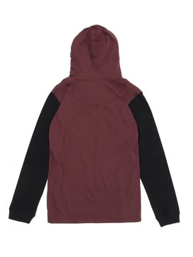 quiksilver, Camiseta Manga Longa c/ Capuz Juvenil Big Logo Quiksilver, WINE (win) QK CAM ESP M/L BIG LOGO JUV BR68201072