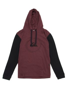 quiksilver, Camiseta Manga Longa c/ Capuz Juvenil Big Logo Quiksilver, WINE (win) QK CAM ESP M/L BIG LOGO JUV BR68201072