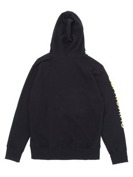 quiksilver, Moletom Canguru Fechado c/ Capuz Juvenil Kahu Quiksilver, TRUE BLAK / BALTIC BLUE (blk) QK MOLETOM CANGURU KAHU JUV BR72501173
