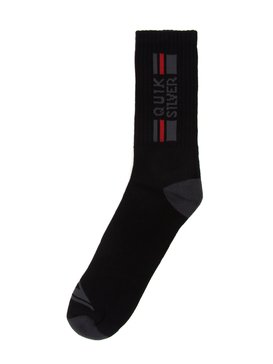 quiksilver, Meia Cano Longo 3 Lines Quiksilver, TRUE BLAK / BALTIC BLUE (blk) QK MEIA CANO LONGO 3 LINES BR78821687