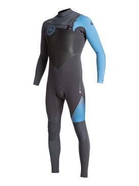 quiksilver, Wetsuit Long John 3/2mm Highline Plus Vedado c/ Zíper Frontal Quiksilver, GRAPHITE / GUN METAL / SEA BLUE2 (xbkb) QK LONG 3/2 HIGHLINE + CZ HYD IMP BR79020122