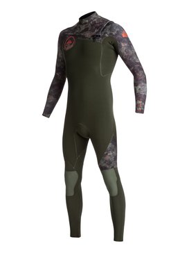 quiksilver, Wetsuit Long John 3/2mm Syncro Base c/ Zíper nas Costas Quiksilver, DARK IVY/ CAMO/ SHRIMP PINK (xgcn) QK LONG 3/2 SYNCRO SERIES CZ GBS IMP BR79020125