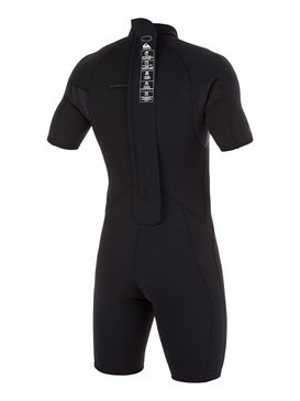 quiksilver, Wetsuit Short John 2/2mm Syncro Base Manga Curta c/ Zíper nas Costas Quiksilver, BLACK (kvd0) QK SHORT 2/2 SYNCRO BASE BZ MC FLT IMP BR79030101