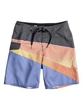 quiksilver, Slash Fade Logo 16" - Board Shorts, IRON GATE (kzm6) Slash Fade Logo 16" - Board Shorts EQBBS03247