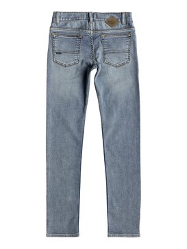 quiksilver, Distorsion Sunny Blue - Pantalon coupe slim pour Garçon 8-16 ans, SUNNY BLUE (bylw) Distorsion Sunny Blue - Slim Fit Trousers for Boys 8-16 EQBDP03140