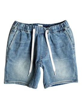 quiksilver, Fonic Creamy - Shorts en molleton denim coupe slim, CREAMY (byhw) Fonic Creamy - Slim Fit Denim Jogger Shorts EQBDS03046