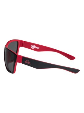 quiksilver, Captain - Sonnenbrille für Jungen 8-16, MATTE BLACK-RED/ GREY (xkrs) Captain - Sunglasses for Boys 8-16 EQBEY03003