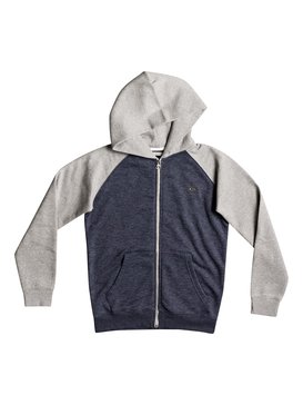 quiksilver, Everyday - Sweat à capuche zippé pour Garçon 8-16 ans, NAVY BLAZER (byj6) Everyday - Zip-Up Hoodie for Boys 8-16 EQBFT03394