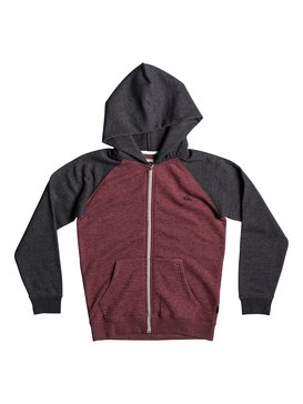quiksilver, Everyday - Sweat à capuche zippé pour Garçon 8-16 ans, POMEGRANATE HEATHER (rzgh) Everyday - Zip-Up Hoodie for Boys 8-16 EQBFT03394