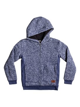 quiksilver, Keller Sherpa - Zip-Up Polar Fleece Hoodie, MEDIEVAL BLUE HEATHER (bteh) Keller Sherpa - Zip-Up Polar Fleece Hoodie EQBFT03395