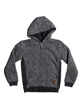 quiksilver, Keller Sherpa - Zip-Up Polar Fleece Hoodie, DARK GREY HEATHER (ktfh) Keller Sherpa - Zip-Up Polar Fleece Hoodie EQBFT03395