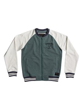 quiksilver, Janapaz Zip - Sweater in Bomberjack Stijl, MALLARD GREEN HEATHER (gqnh) Janapaz Zip - Sweat Bomber Jacket EQBFT03418
