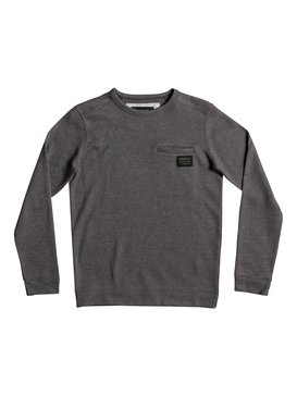 quiksilver, Dav - Sweat pour Garçon 8-16 ans, RAVEN HEATHER (ksqh) Dav - Sweatshirt for Boys 8-16 EQBFT03436