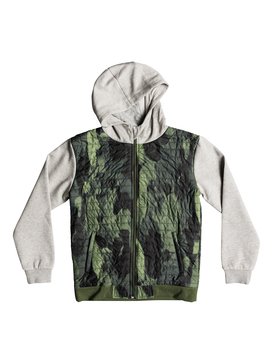 quiksilver, Leno Bay - Hooded Zip-Up Flacket for Boys 8-16, CAMO (gra0) Leno Bay - Hooded Zip-Up Flacket for Boys 8-16 EQBFT03458