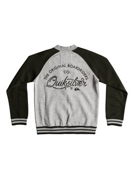 quiksilver, You Koso - Bomber Sweatshirt for Boys 8-16, LIGHT GREY HEATHER (sjsh) You Koso - Bomber Sweatshirt for Boys 8-16 EQBFT03462