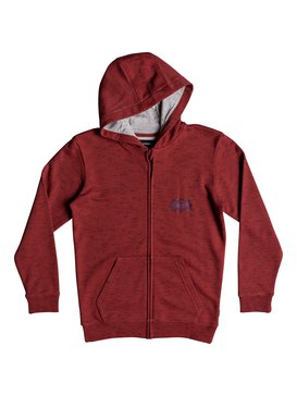 quiksilver, Living On The Edge - Zip-Up Hoodie for Boys 8-16, GARNET HEATHER (rqkh) Living On The Edge - Zip-Up Hoodie for Boys 8-16 EQBFT03470
