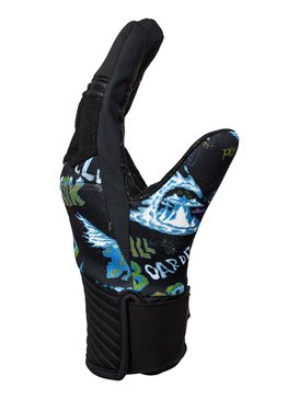 quiksilver, Method - Gants de ski/snowboard pour Garçon 8-16 ans, DAPHNE BLUE_A DAY AT THE MOUNT (bqc5) Method - Ski/Snowboard Gloves for Boys 8-16 EQBHN03022
