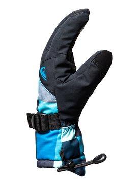 quiksilver, Mission - Gants de ski/snowboard pour Garçon 8-16 ans, DRESS BLUE_CHECK ATOMIC (btk1) Mission - Ski/Snowboard Gloves for Boys 8-16 EQBHN03023