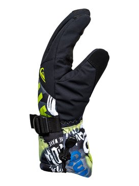 quiksilver, Mission - Gants de ski/snowboard pour Garçon 8-16 ans, BLACK_CONSTRUCT (kvj5) Mission - Ski/Snowboard Gloves for Boys 8-16 EQBHN03023