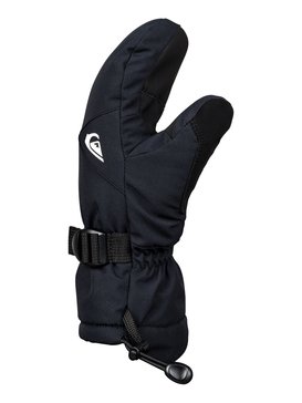 quiksilver, Mission - Moufles de ski/snowboard pour Garçon 8-16 ans, BLACK (kvj0) Mission - Ski/Snowboard Mittens for Boys 8-16 EQBHN03024