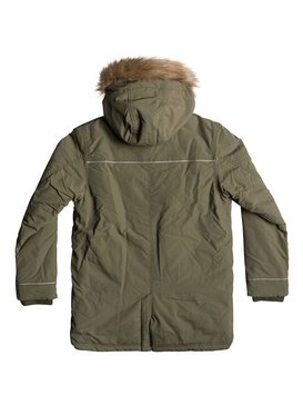 quiksilver, Seasonal Rain - Water-Repellent Parka Jacket, FOUR LEAF CLOVER (gph0) Seasonal Rain - Water-Repellent Parka Jacket EQBJK03131