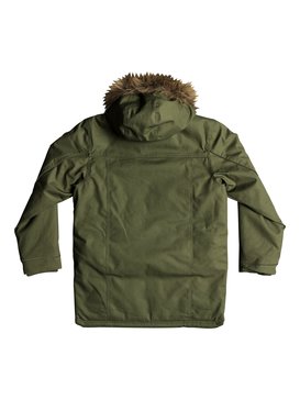 quiksilver, Tottori - Waterproof Hooded Parka for Boys 8-16, FOUR LEAF CLOVER (gph0) Tottori - Waterproof Hooded Parka for Boys 8-16 EQBJK03151