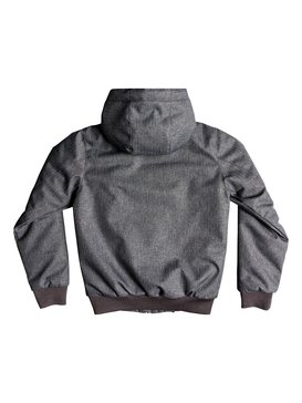 quiksilver, Brooks 5K - Waterproof Hooded Jacket for Boys 8-16, LIGHT GREY HEATHER (sjsh) Brooks 5K - Waterproof Hooded Jacket for Boys 8-16 EQBJK03154