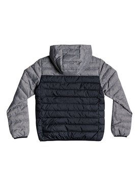 quiksilver, Scaly Mix - Water-Resistant Hooded Insulator Jacket for Boys 8-16, BLACK (kvj0) Scaly Mix - Water-Resistant Hooded Insulator Jacket for Boys 8-16 EQBJK03156