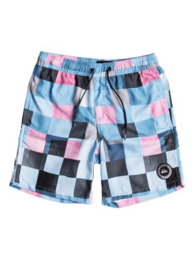 quiksilver, Resin Check 15" - Swim Shorts for Boys 8-16, ATOMIC BLUE (bmm6) Resin Check 15" - Swim Shorts for Boys 8-16 EQBJV03139