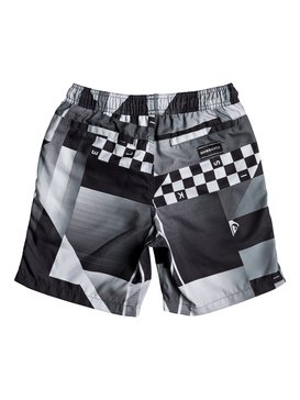 quiksilver, Checker 15" - Swim Shorts for Boys 8-16, BLACK (kvj6) Checker 15" - Swim Shorts for Boys 8-16 EQBJV03142