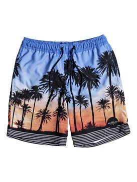 quiksilver, Sunset Vibes 15" - Swim Shorts for Boys 8-16, SILVER LAKE BLUE (bjq6) Sunset Vibes 15" - Swim Shorts for Boys 8-16 EQBJV03171