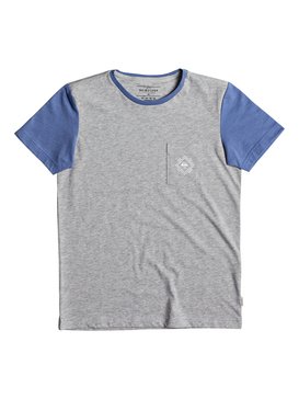 quiksilver, Baysic - T Shirt col rond pour Garçon 8-16 ans, LIGHT GREY HEATHER (sjsh) Baysic - T-Shirt for Boys 8-16 EQBKT03169