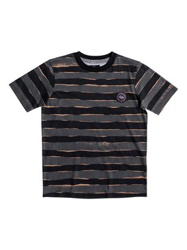 quiksilver, Allover Mad - T Shirt col rond pour Garçon 8-16 ans, BLACK MAD MAX STRIPES (kvj6) Allover Mad - T-Shirt for Boys 8-16 EQBKT03176
