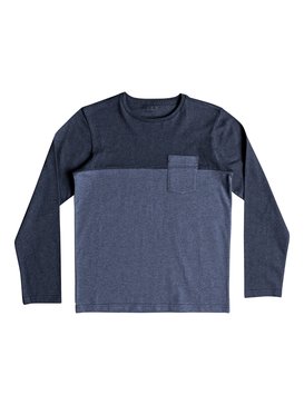 quiksilver, Lya Base - Long Sleeve T-Shirt for Boys 8-16, BIJOU BLUE HEATHER (bngh) Lya Base - Long Sleeve T-Shirt for Boys 8-16 EQBKT03185