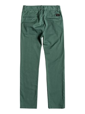 quiksilver, Krandy - Pantalon chino pour Garçon 8-16 ans, MALLARD GREEN (gqn0) Krandy - Chinos for Boys 8-16 EQBNP03062