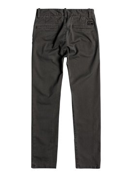quiksilver, Krandy - Pantalon chino pour Garçon 8-16 ans, RAVEN (ksq0) Krandy - Chinos for Boys 8-16 EQBNP03062