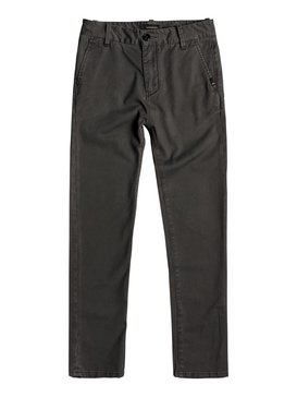 quiksilver, Krandy - Pantalon chino pour Garçon 8-16 ans, RAVEN (ksq0) Krandy - Chinos for Boys 8-16 EQBNP03062