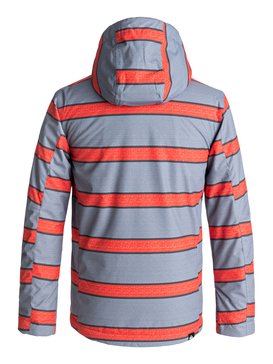 quiksilver, Mission - Snow Jacket for Boys 8-16, MANDARIN RED DOUBLE STRIPED (nms3) Mission - Snow Jacket for Boys 8-16 EQBTJ03061