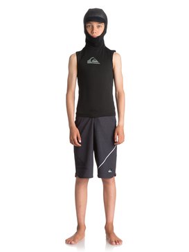 quiksilver, 2mm Syncro Plus - Chaquetilla Sin Mangas De Surf Con Capucha para Chicos 8-16, BLACK (kvj0) 2mm Syncro Plus - Hooded Surf Vest for Boys 8-16 EQBW003001