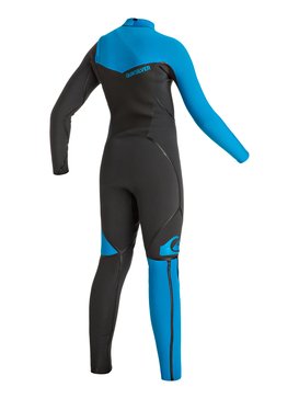 quiksilver, Syncro 3/2mm - Full Wetsuit met Borstrits, GRAPHITE/ CYAN (xkkb) Syncro 3/2mm - Chest Zip Full Wetsuit EQBW103008