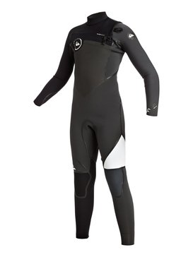 quiksilver, Syncro 3/2mm - Full Wetsuit met Borstrits, BLACK/WHITE (xkkw) Syncro 3/2mm - Chest Zip Full Wetsuit EQBW103008