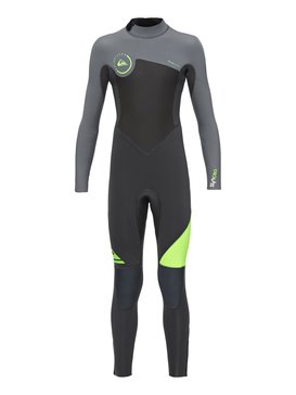 quiksilver, Syncro 3/2mm - Muta integrale con zip sulla schiena, SAFTEY YELLOW (ggp0) Syncro 3/2mm - Back Zip Full Wetsuit EQBW103013