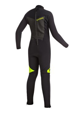 quiksilver, Syncro 3/2mm - Muta integrale con zip sulla schiena, BLACK (kvj0) Syncro 3/2mm - Back Zip Full Wetsuit EQBW103013